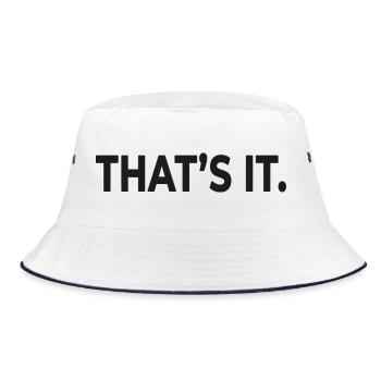 THAT’S IT. – Minimalist Statement Design - Bucket Hat - Weiß/Navy - Vorne