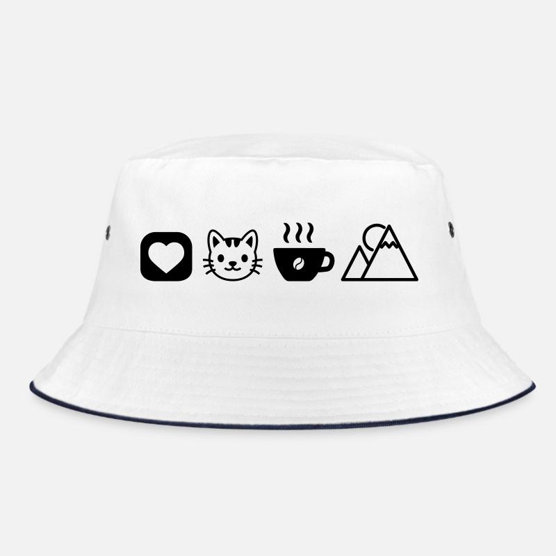Icônes de loisir simples Chats Montagnes de café Amour Bob
