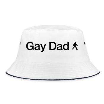 Gay Dad - Bucket Hat - white/navy - Front