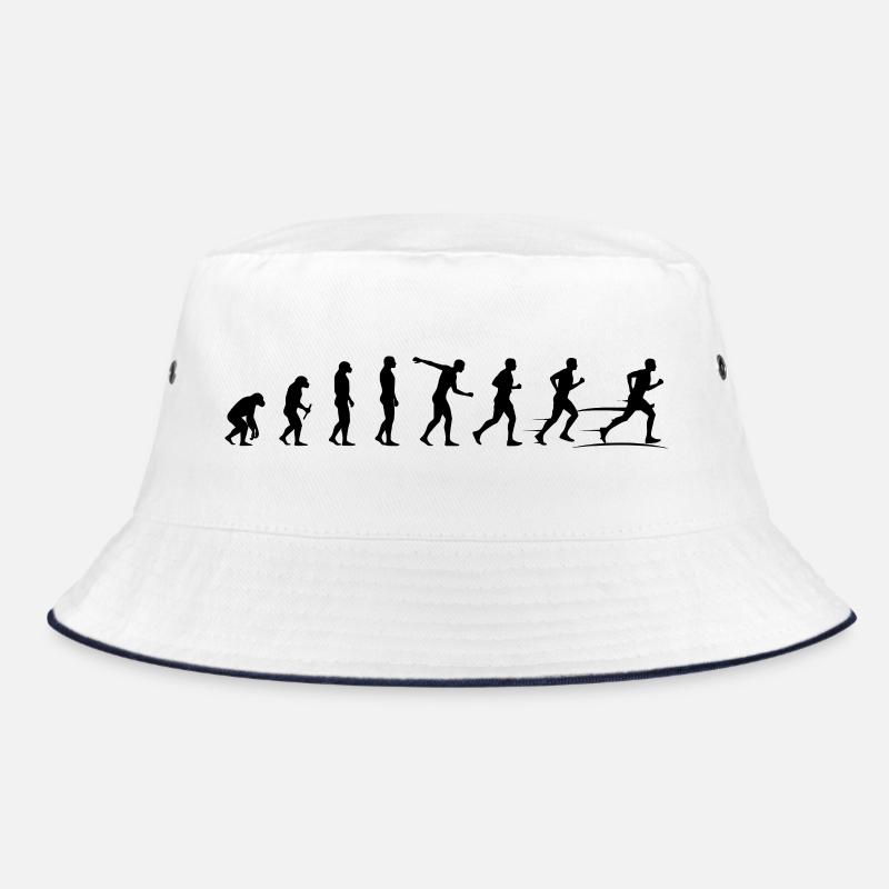 Marathon Runner Evolution T-Shirt Sticker Kissen Bucket Hat