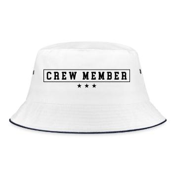 crew member - Bucket Hat - white/navy - Front