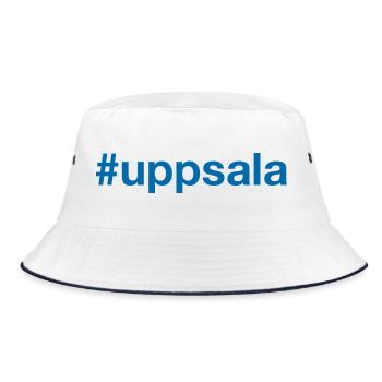 Uppsala Sverige Sweden Schweden - Bucket Hat - Weiß/Navy - Vorne