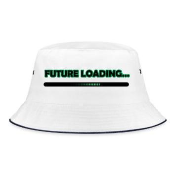 Future Loading Progress Tee - Bucket Hat - white/navy - Front