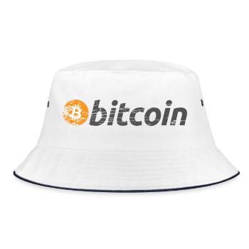 Bitcoin Logo Original BTC - Bob - blanc/marine - Devant