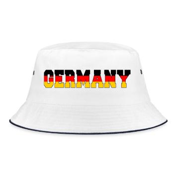 Deutschland T-Shirt Germany - Bucket Hat - Weiß/Navy - Vorne