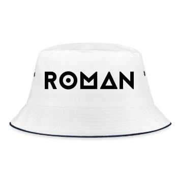 Prénom Roman - Bob - blanc/marine - Devant