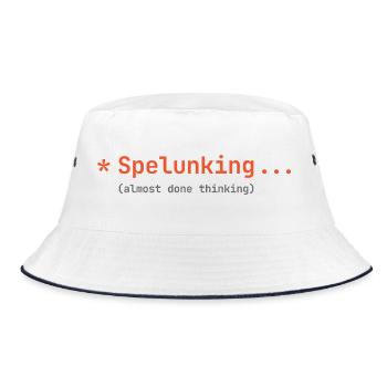 Are you already coding, or are you still speculating? - Bucket Hat - white/navy - Front