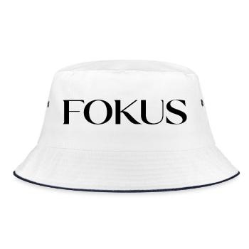 Fokus - Bucket Hat - Weiß/Navy - Vorne
