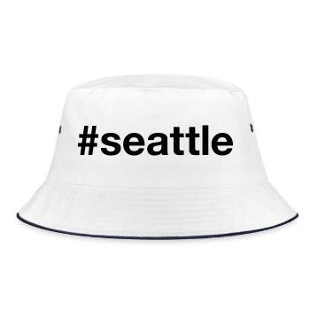SEATTLE Hashtag Grunge - Bob - blanc/marine - Devant