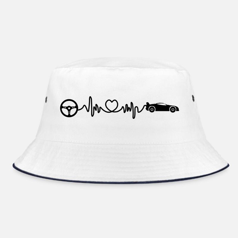 Cardio-Herzfrequenz eines Sportwagens mit Lenker Bucket Hat