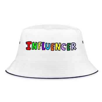 influencer - Bucket Hat - white/navy - Front