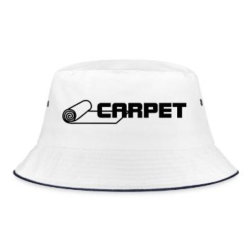 Carpet rolls logo - Bucket Hat - white/navy - Front