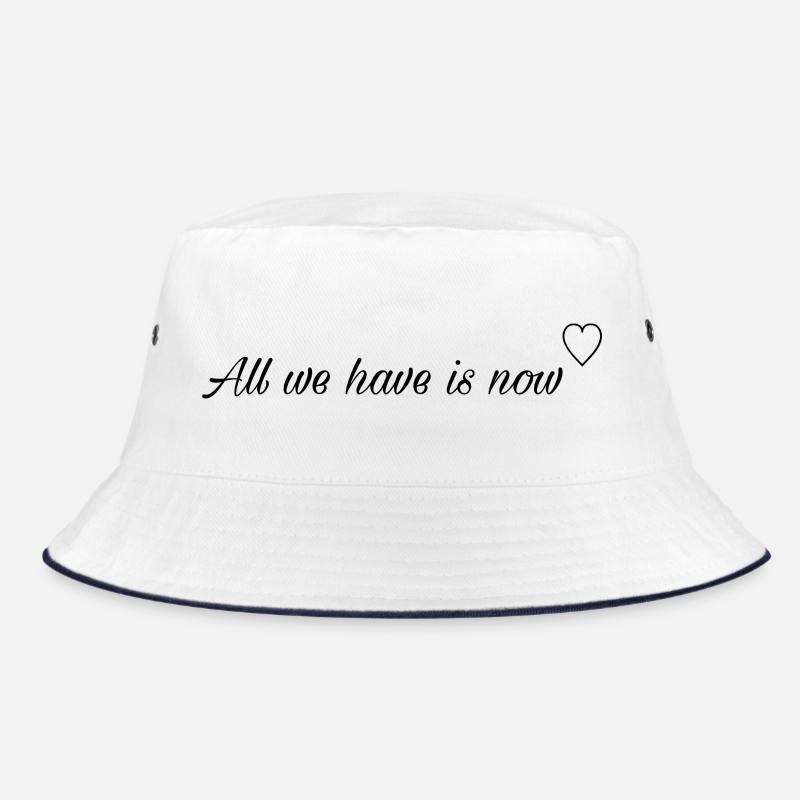 All we have is now - Bucket Hat - Weiß/Navy