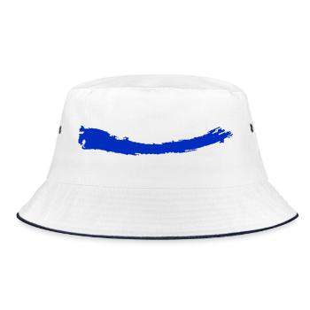 Brush | Brush | light blue - Bucket Hat - white/navy - Front