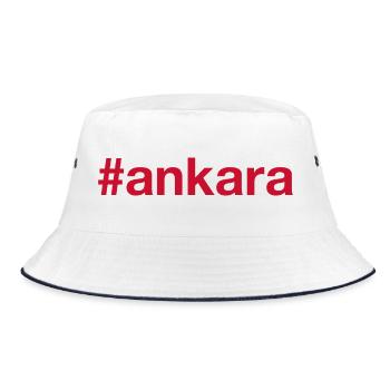 ANKARA Turkey Türkei Hashtag - Bucket Hat - white/navy - Front