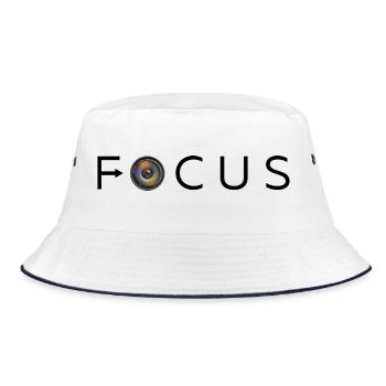 Focus lens - Bucket Hat - white/navy - Front