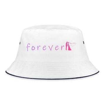 Forever Love Dancing Silhouette - Bucket Hat - Weiß/Navy - Vorne