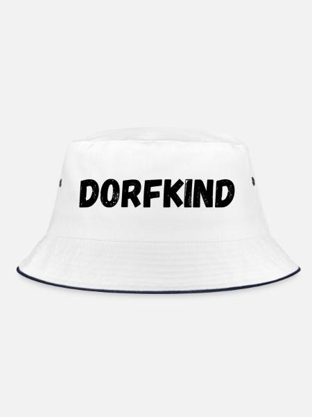 Dorfkind - Bucket Hat - Weiß/Navy