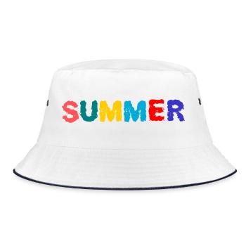 MISTRESS. MASTER. TEACHER. SCHOOL - Bucket Hat - white/navy - Front