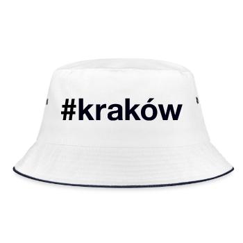 KRAKOW Krakow Polska Poland Hashtag - Bucket Hat - white/navy - Front