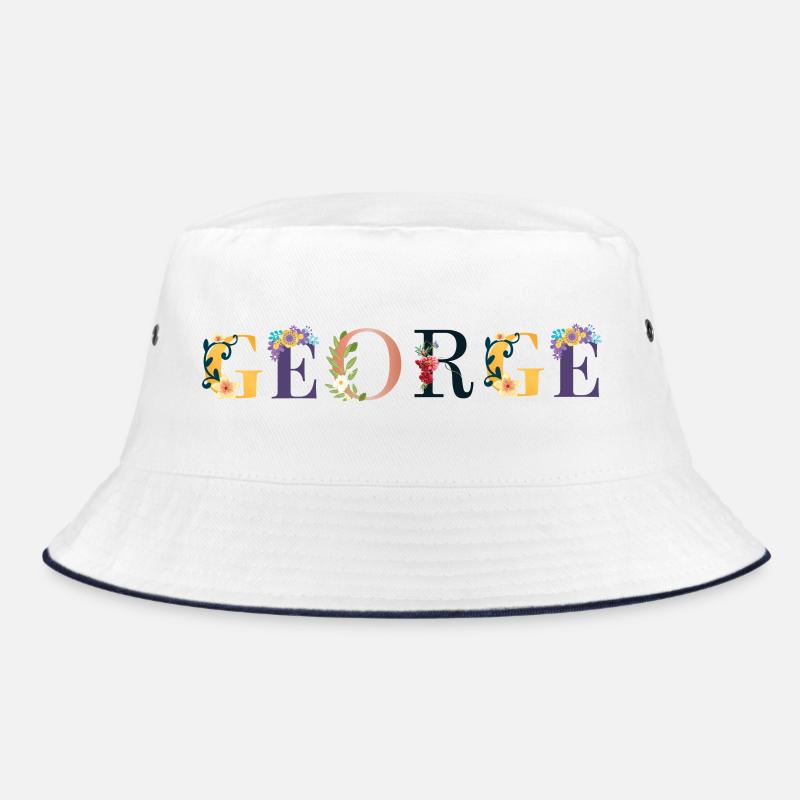 GEORGE name adorned with flowers Bucket Hat