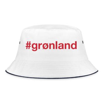 GRÖNLAND Grönland Hashtag - Bucket Hat - Weiß/Navy - Vorne