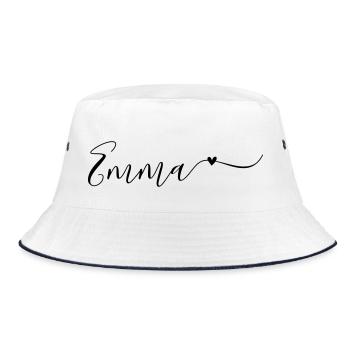 Emma Nom Prénom Décoratif - Bob - blanc/marine - Devant