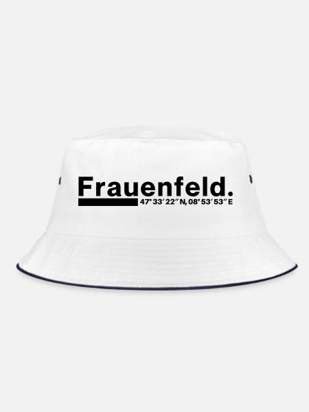Frauenfeld Koordinaten Thurgau Thurgauer - Bucket Hat - Weiß/Navy - Vorne