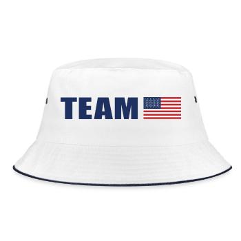 Team USA - Bucket Hat - white/navy - Front