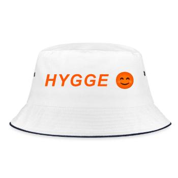 Winterspaß mit lächelnden Riffen - Bucket Hat - Weiß/Navy - Vorne