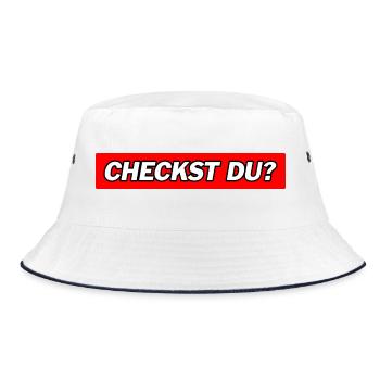 Checkst Du - Funny Memes - Bucket Hat - Weiß/Navy - Vorne