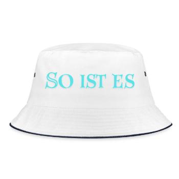 That's right - Bucket Hat - white/navy - Front