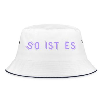That's right - Bucket Hat - white/navy - Front