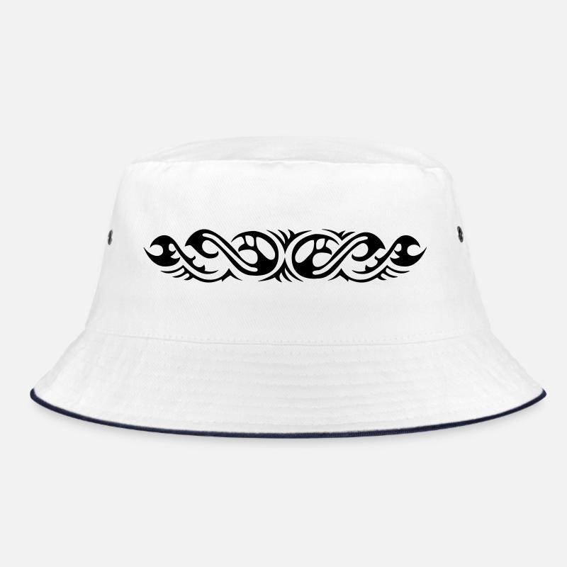 Tribal 7 von Helfspawn - Bucket Hat - Weiß/Navy