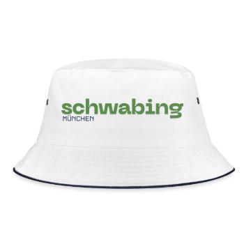 Schwabing Munich district - Bucket Hat - white/navy - Front