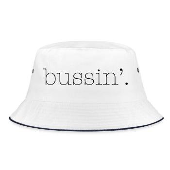 bussin - Bucket Hat - white/navy - Front