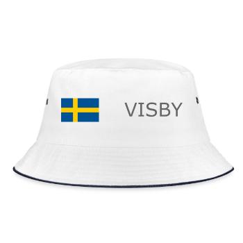 Drapeau de la Suède - Visby - Sverige - Schweden - Bob - blanc/marine - Devant