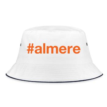 Almere Nederland Netherlands - Bucket Hat - Weiß/Navy - Vorne