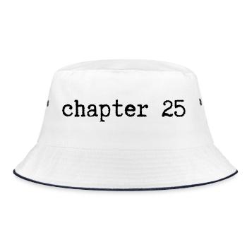chapter 25 Birthday - Bucket Hat - white/navy - Front