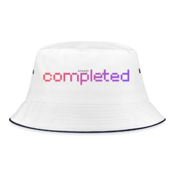 Already completed! - Bucket Hat - white/navy - Front