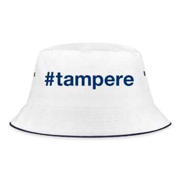 Tampere Suomi Finland Hashtag - Bucket Hat - white/navy - Front