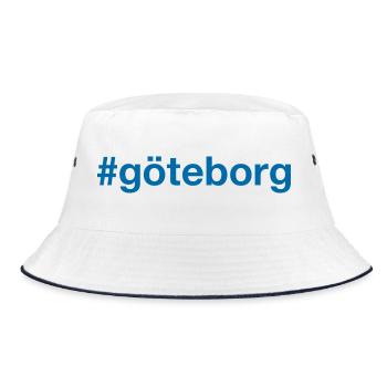Göteborg Sweden Schweden - Bucket Hat - Weiß/Navy - Vorne
