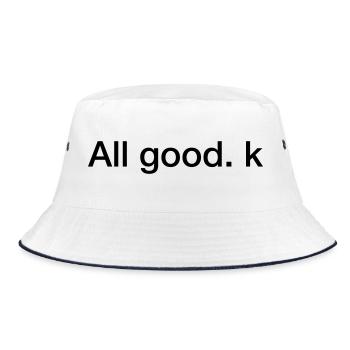 All good. GGR Race Skipper Woman Golden Globe - Bucket Hat - Weiß/Navy - Vorne