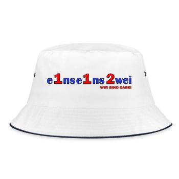 Eins Eins Zwei – Wir Sind Dabei - Feuerwehr - Bucket Hat - Weiß/Navy - Vorne