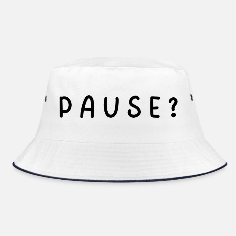 Pause ? T-shirt minimaliste drôle de citation - Bob - blanc/marine