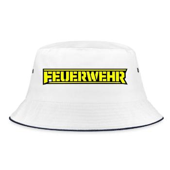 Fireworks Neon Lettering - Bucket Hat - white/navy - Front