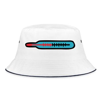 Thermometer Medicine Pediatrician Practice Practice Team - Bucket Hat - white/navy - Front