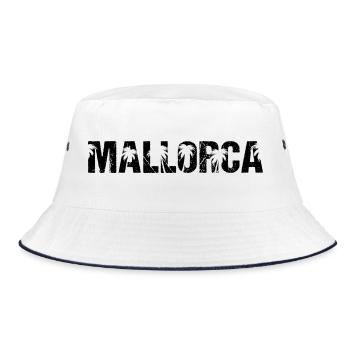 Majorca Palm Trees Island Spain - Bucket Hat - white/navy - Front