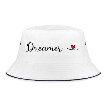 Dreamer Design with a Heart - Bucket Hat - white/navy - Front