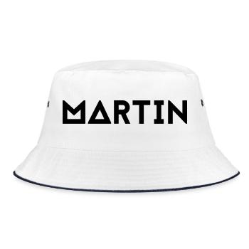 Prénom Martin - Bob - blanc/marine - Devant